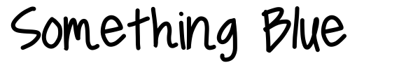 Something Blue font preview